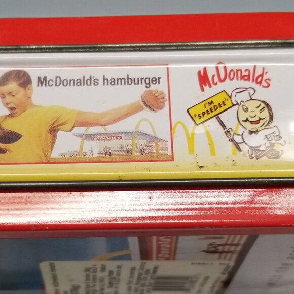 Mini Tin Lunch Box 1998 McDonald's Hamburger Golden Arches Collection Sealed - Picture 7 of 16
